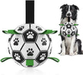 Premium Dog Toys Balls, Dog Soccer Ball with Straps, Dog Birthday Gifts, Herding Ball, Durable Balls for Small Medium Pet, Puppy Outdoor Toy, Pet Training Soccer Ball, World Cup Soccer